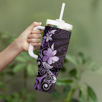 Matariki New Zealand Tumbler With Handle Maori Pattern Purple Galaxy LT05 - Polynesian Pride