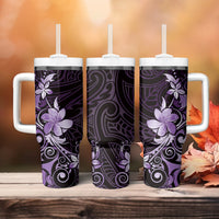 Matariki New Zealand Tumbler With Handle Maori Pattern Purple Galaxy LT05 - Polynesian Pride