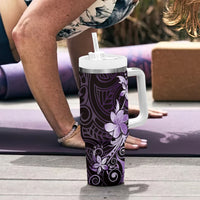 Matariki New Zealand Tumbler With Handle Maori Pattern Purple Galaxy LT05 - Polynesian Pride