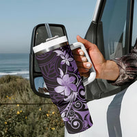 Matariki New Zealand Tumbler With Handle Maori Pattern Purple Galaxy LT05 - Polynesian Pride