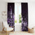 Matariki New Zealand Window Curtain Maori Pattern Purple Galaxy