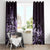 Matariki New Zealand Window Curtain Maori Pattern Purple Galaxy