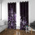 Matariki New Zealand Window Curtain Maori Pattern Purple Galaxy