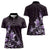 Matariki New Zealand Women Polo Shirt Maori Pattern Purple Galaxy