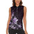 Matariki New Zealand Women Sleeveless Polo Shirt Maori Pattern Purple Galaxy