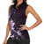 Matariki New Zealand Women Sleeveless Polo Shirt Maori Pattern Purple Galaxy