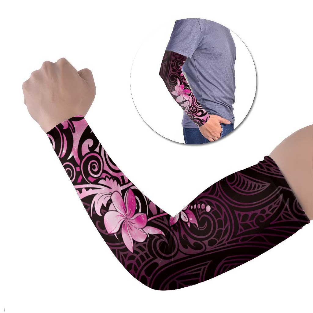 Matariki New Zealand Arm Sleeves Maori Pattern Pink Galaxy LT05 Set of 2 Pink - Polynesian Pride