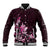 Matariki New Zealand Baseball Jacket Maori Pattern Pink Galaxy