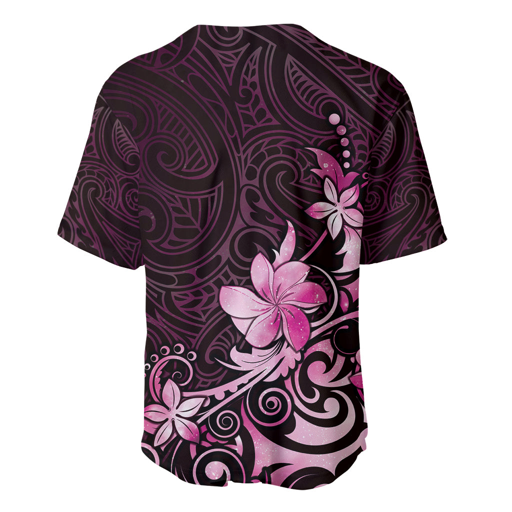Matariki New Zealand Baseball Jersey Maori Pattern Pink Galaxy LT05 - Polynesian Pride