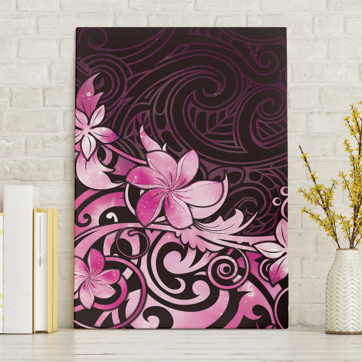 Matariki New Zealand Canvas Wall Art Maori Pattern Pink Galaxy