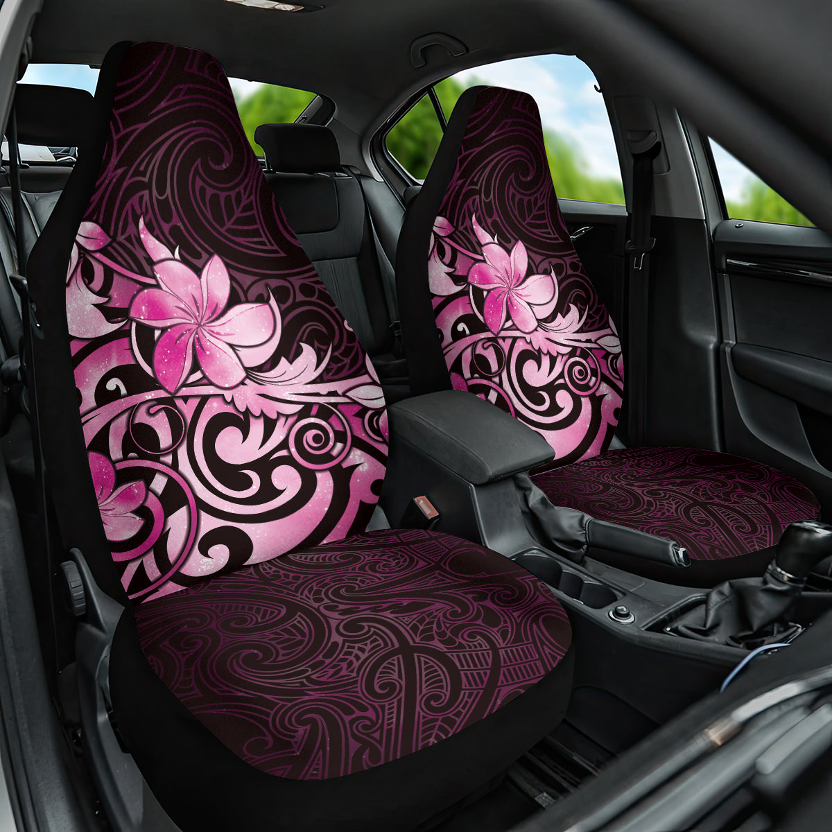 Matariki New Zealand Car Seat Cover Maori Pattern Pink Galaxy LT05 One Size Pink - Polynesian Pride