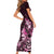 Matariki New Zealand Family Matching Short Sleeve Bodycon Dress and Hawaiian Shirt Maori Pattern Pink Galaxy