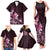 Matariki New Zealand Family Matching Tank Maxi Dress and Hawaiian Shirt Maori Pattern Pink Galaxy