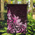 Matariki New Zealand Garden Flag Maori Pattern Pink Galaxy