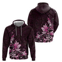 Matariki New Zealand Hoodie Maori Pattern Pink Galaxy LT05 - Polynesian Pride