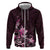 Matariki New Zealand Hoodie Maori Pattern Pink Galaxy