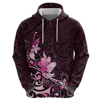 Matariki New Zealand Hoodie Maori Pattern Pink Galaxy LT05 - Polynesian Pride