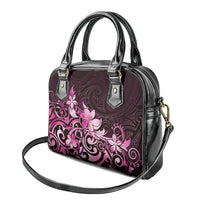Matariki New Zealand Shoulder Handbag Maori Pattern Pink Galaxy LT05 - Polynesian Pride