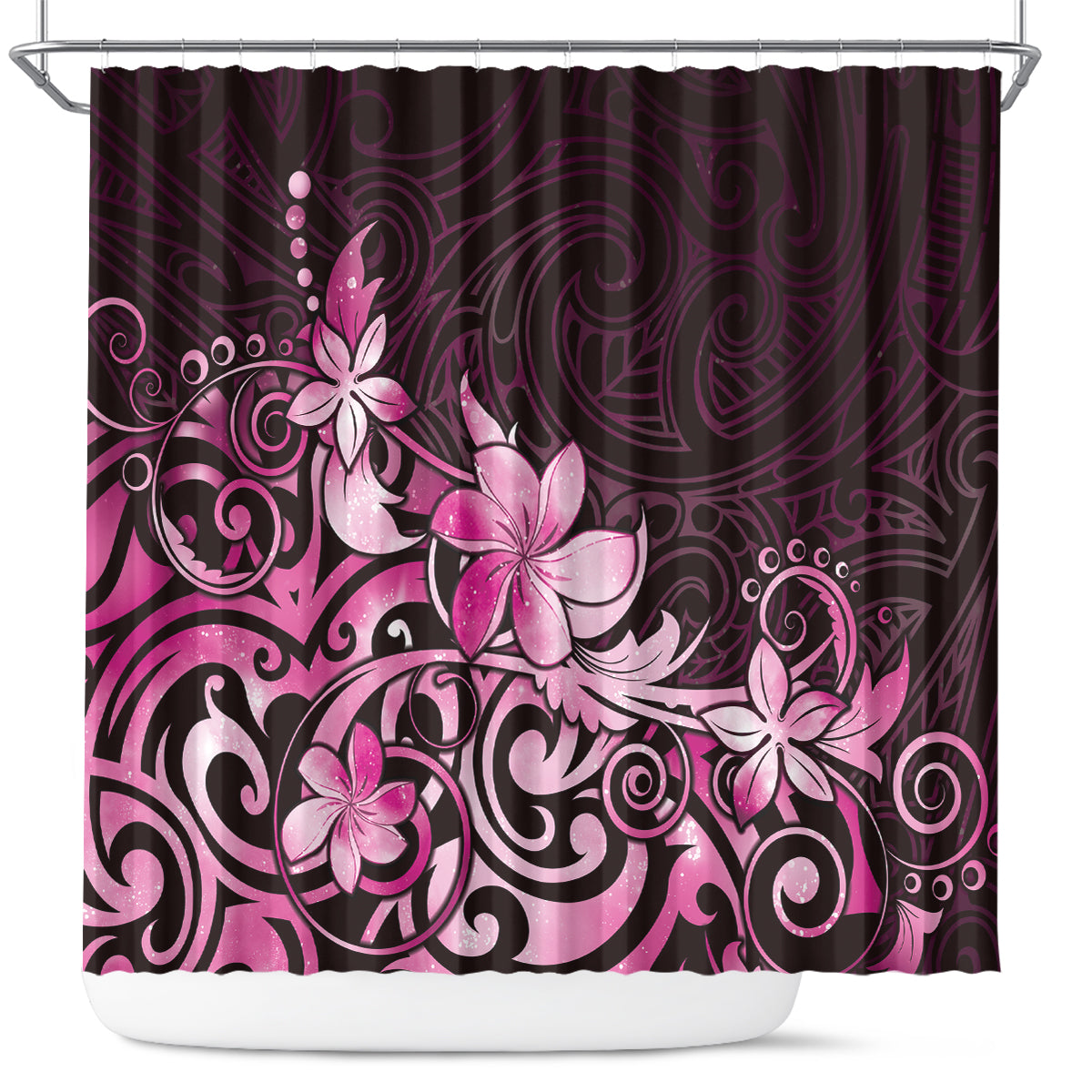 Matariki New Zealand Shower Curtain Maori Pattern Pink Galaxy LT05 Pink - Polynesian Pride