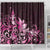 Matariki New Zealand Shower Curtain Maori Pattern Pink Galaxy