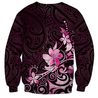 Matariki New Zealand Sweatshirt Maori Pattern Pink Galaxy LT05 - Polynesian Pride