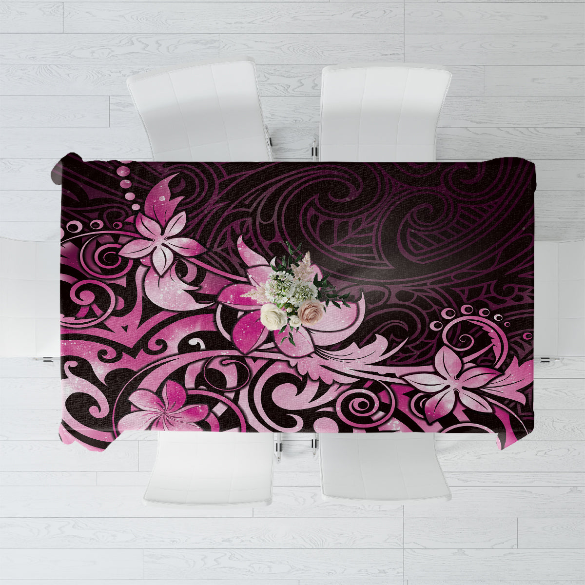Matariki New Zealand Tablecloth Maori Pattern Pink Galaxy LT05 Pink - Polynesian Pride