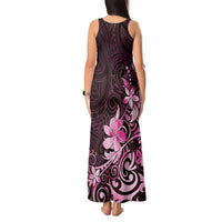 Matariki New Zealand Tank Maxi Dress Maori Pattern Pink Galaxy LT05 - Polynesian Pride