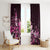 Matariki New Zealand Window Curtain Maori Pattern Pink Galaxy