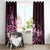 Matariki New Zealand Window Curtain Maori Pattern Pink Galaxy