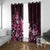 Matariki New Zealand Window Curtain Maori Pattern Pink Galaxy