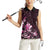 Matariki New Zealand Women Sleeveless Polo Shirt Maori Pattern Pink Galaxy