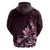 Matariki New Zealand Zip Hoodie Maori Pattern Pink Galaxy