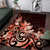 Matariki New Zealand Area Rug Maori Pattern Red Galaxy