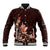 Matariki New Zealand Baseball Jacket Maori Pattern Red Galaxy