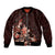 Matariki New Zealand Bomber Jacket Maori Pattern Red Galaxy