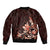 Matariki New Zealand Bomber Jacket Maori Pattern Red Galaxy