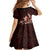 Matariki New Zealand Family Matching Short Sleeve Bodycon Dress and Hawaiian Shirt Maori Pattern Red Galaxy