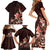 Matariki New Zealand Family Matching Short Sleeve Bodycon Dress and Hawaiian Shirt Maori Pattern Red Galaxy