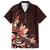 Matariki New Zealand Family Matching Short Sleeve Bodycon Dress and Hawaiian Shirt Maori Pattern Red Galaxy