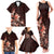 Matariki New Zealand Family Matching Tank Maxi Dress and Hawaiian Shirt Maori Pattern Red Galaxy