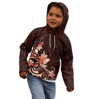 Matariki New Zealand Kid Hoodie Maori Pattern Red Galaxy LT05 - Polynesian Pride