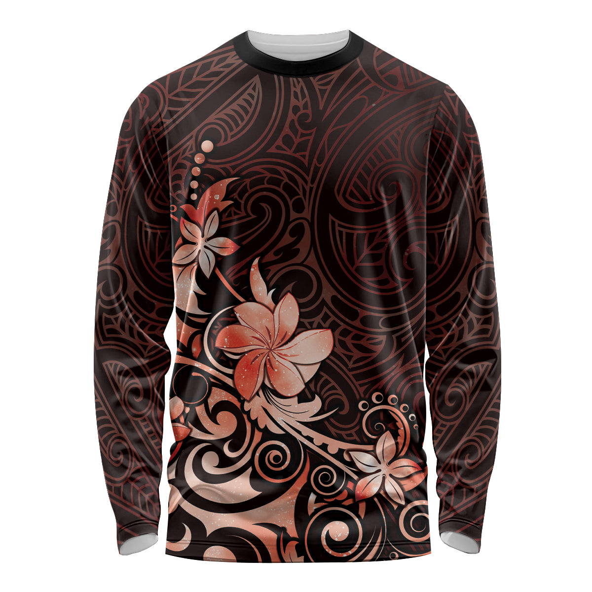 Matariki New Zealand Long Sleeve Shirt Maori Pattern Red Galaxy