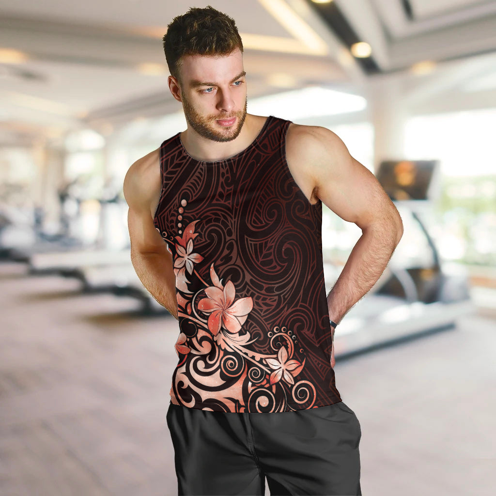 Matariki New Zealand Men Tank Top Maori Pattern Red Galaxy