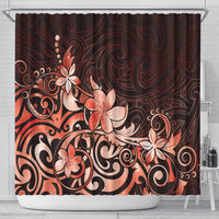 Matariki New Zealand Shower Curtain Maori Pattern Red Galaxy LT05 - Polynesian Pride