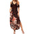 Matariki New Zealand Summer Maxi Dress Maori Pattern Red Galaxy