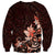 Matariki New Zealand Sweatshirt Maori Pattern Red Galaxy