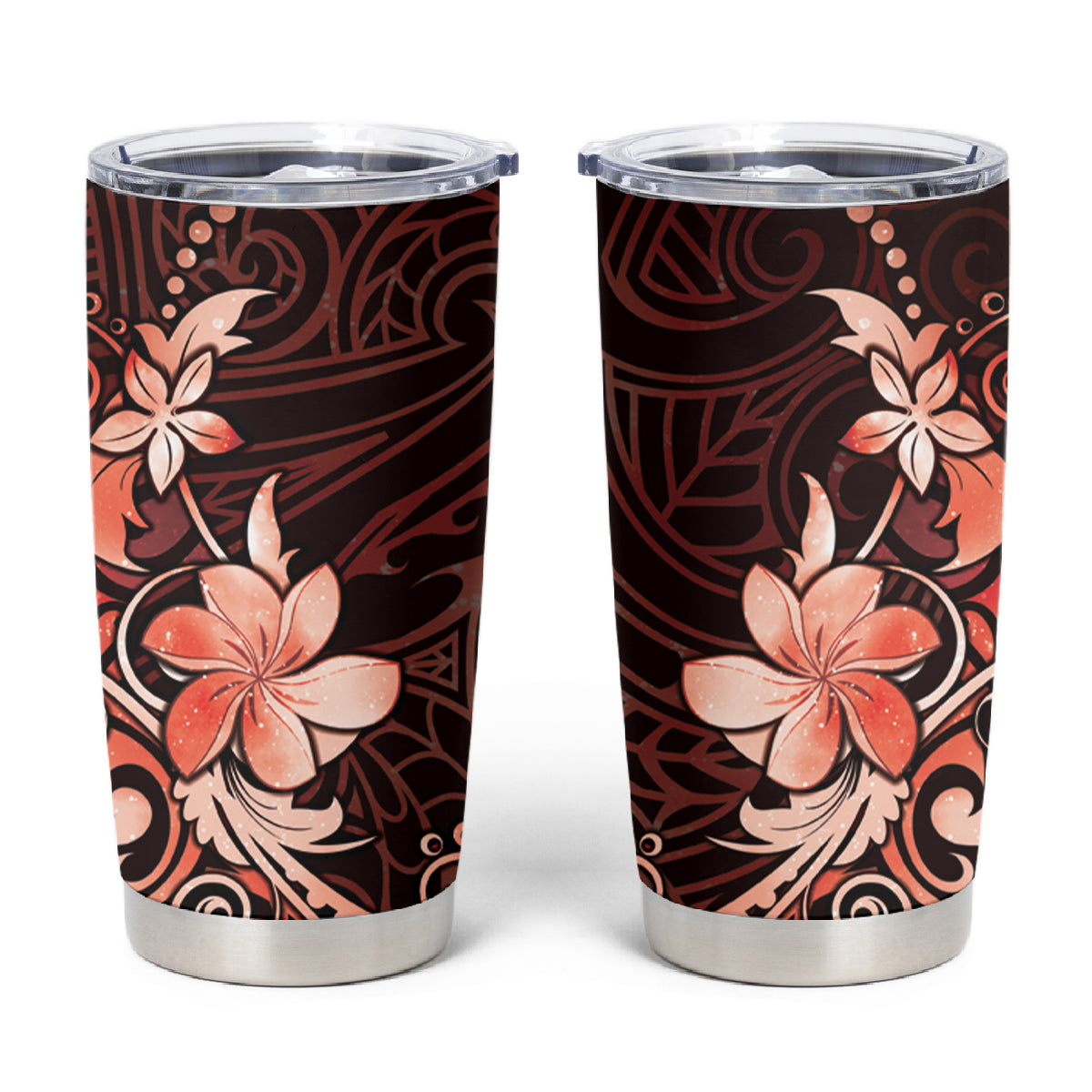 Matariki New Zealand Tumbler Cup Maori Pattern Red Galaxy