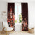 Matariki New Zealand Window Curtain Maori Pattern Red Galaxy