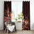 Matariki New Zealand Window Curtain Maori Pattern Red Galaxy