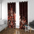 Matariki New Zealand Window Curtain Maori Pattern Red Galaxy